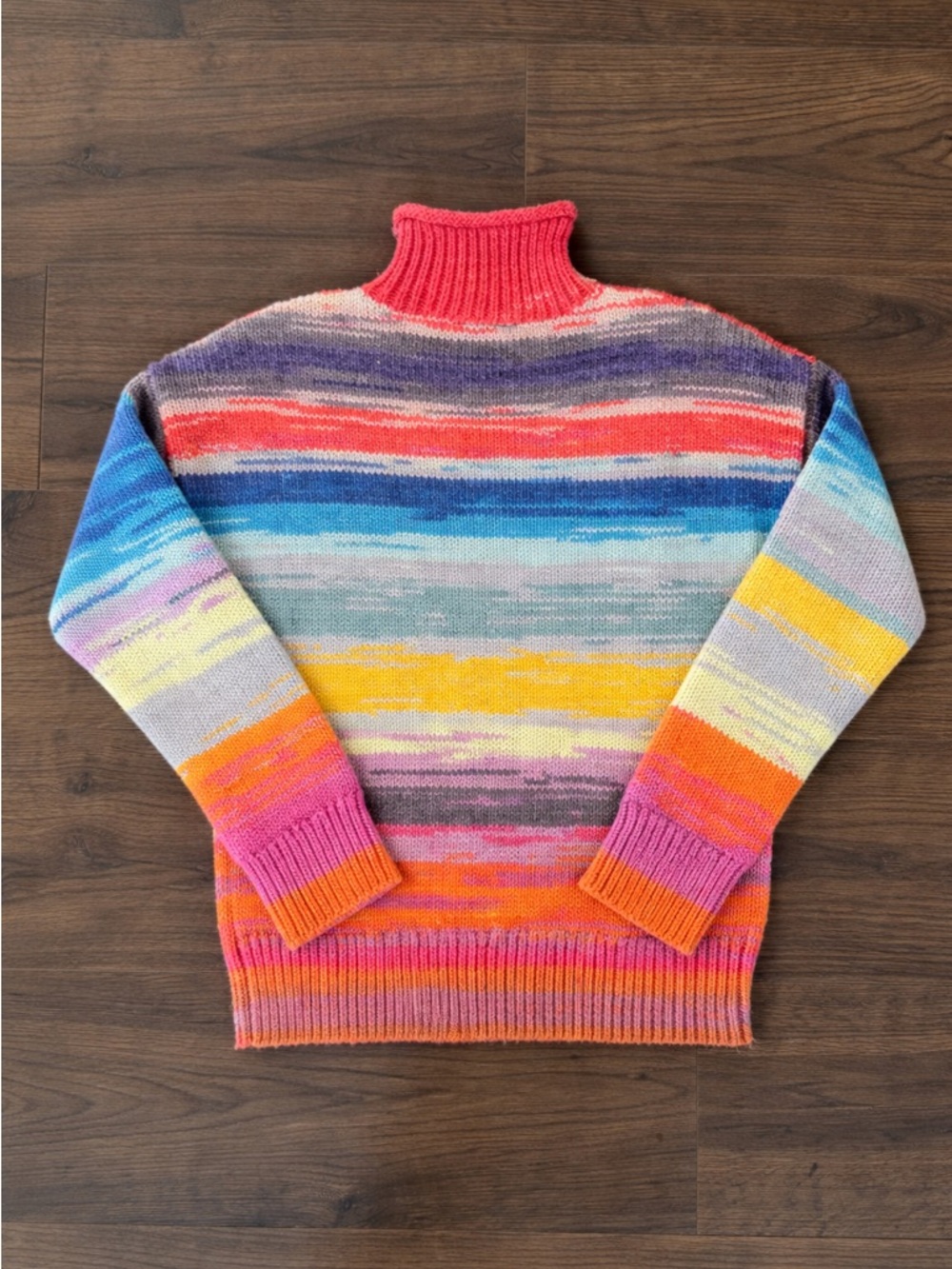 GAP Y2K Multicolor Striped Turtleneck Sweater - Picture 4 of 5